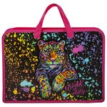 Папка на молнии с ручками ЮНЛАНДИЯ А4, 1 отделение, пластик, ширина 75 мм, "Bright wildlife", 270953