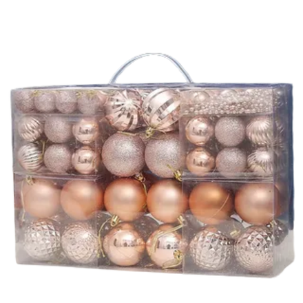 Новогодние игрушки разных размеров цветные (9150)