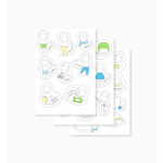 Набор для детского сада: кармашек, коврик, наклейки. Экскаватор