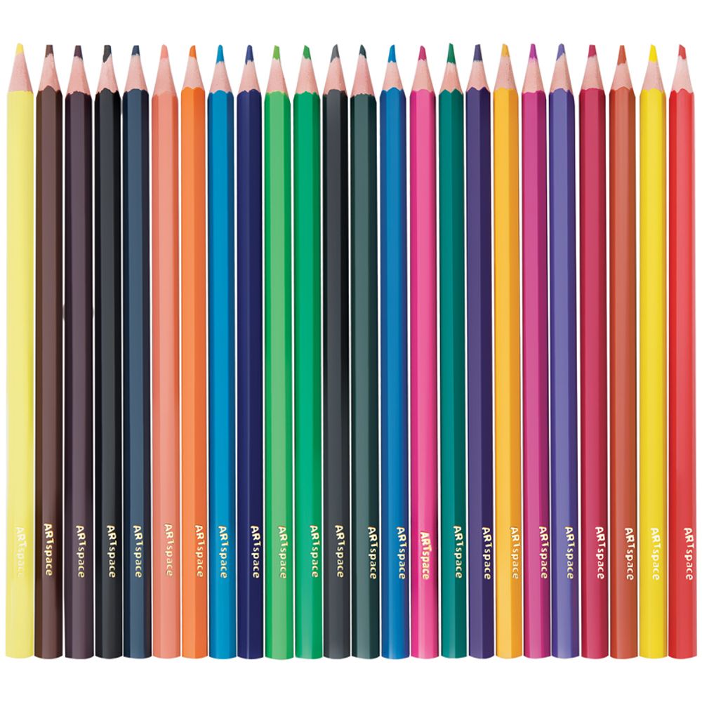 Карандаши пластиковые цветные 24цв. Спейс Подводный мир