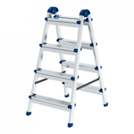 Стремянка 4 ступени оцинкованная двухсторонняя