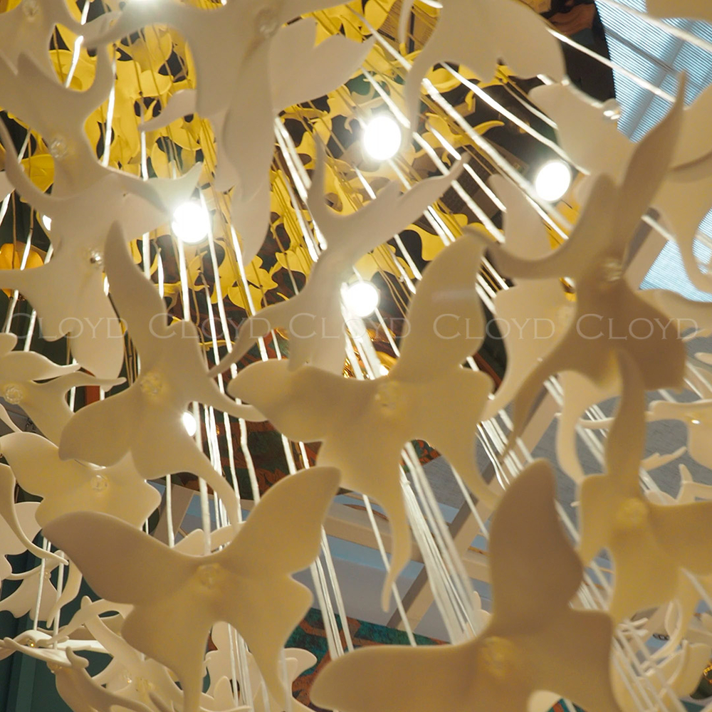 Люстра Cloyd TROPICA C9 / выс. 120 см - керамика - золото (арт.11332)