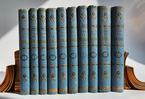 "Полное собрание сочинений И.С.Тургенева в десяти томах". И.С. Тургенев. 1913г. - антикварная книга