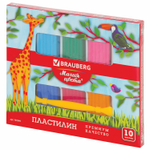 Пластилин классический BRAUBERG "МАГИЯ ЦВЕТА" 10 цветов 250 г с стеком качество на высоте (8 штук в упаковке)