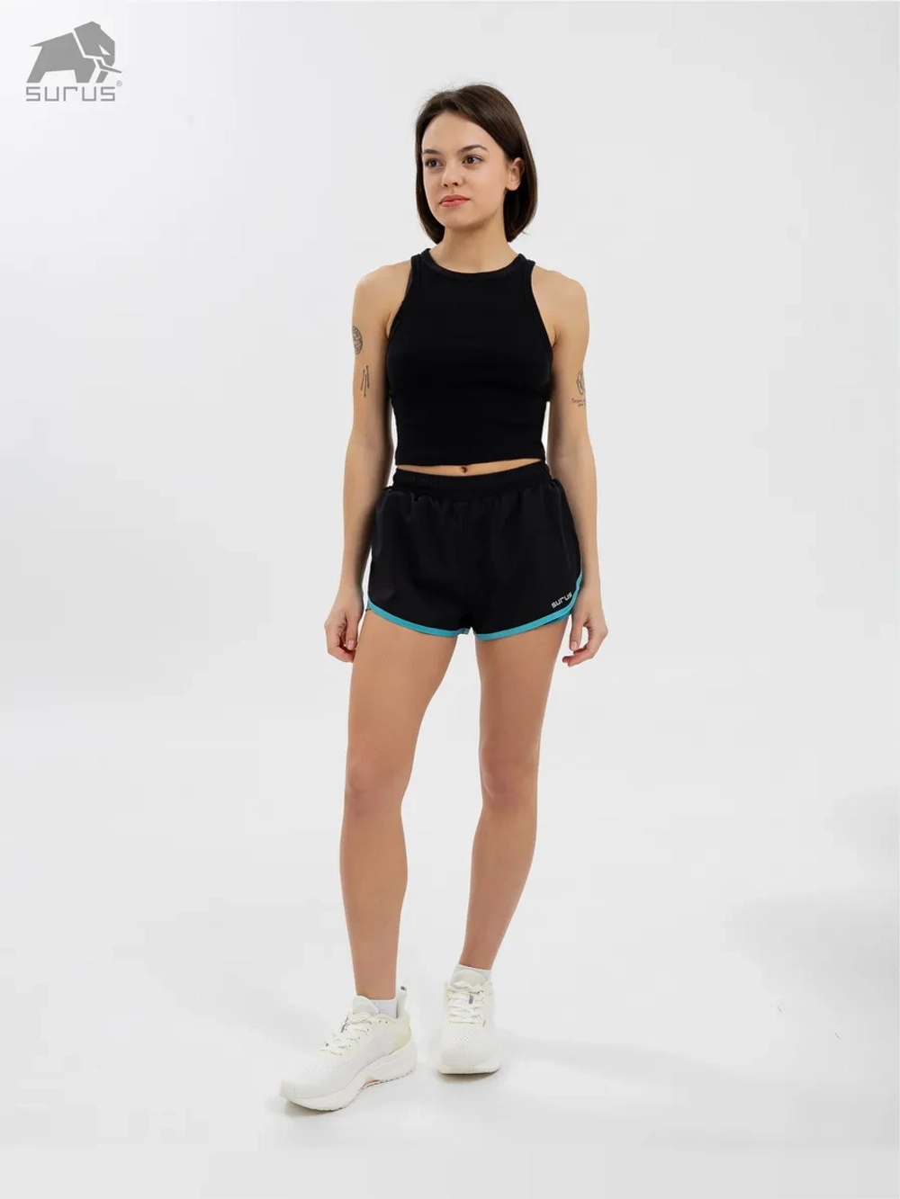 Спортивные шорты двойные для тренировок