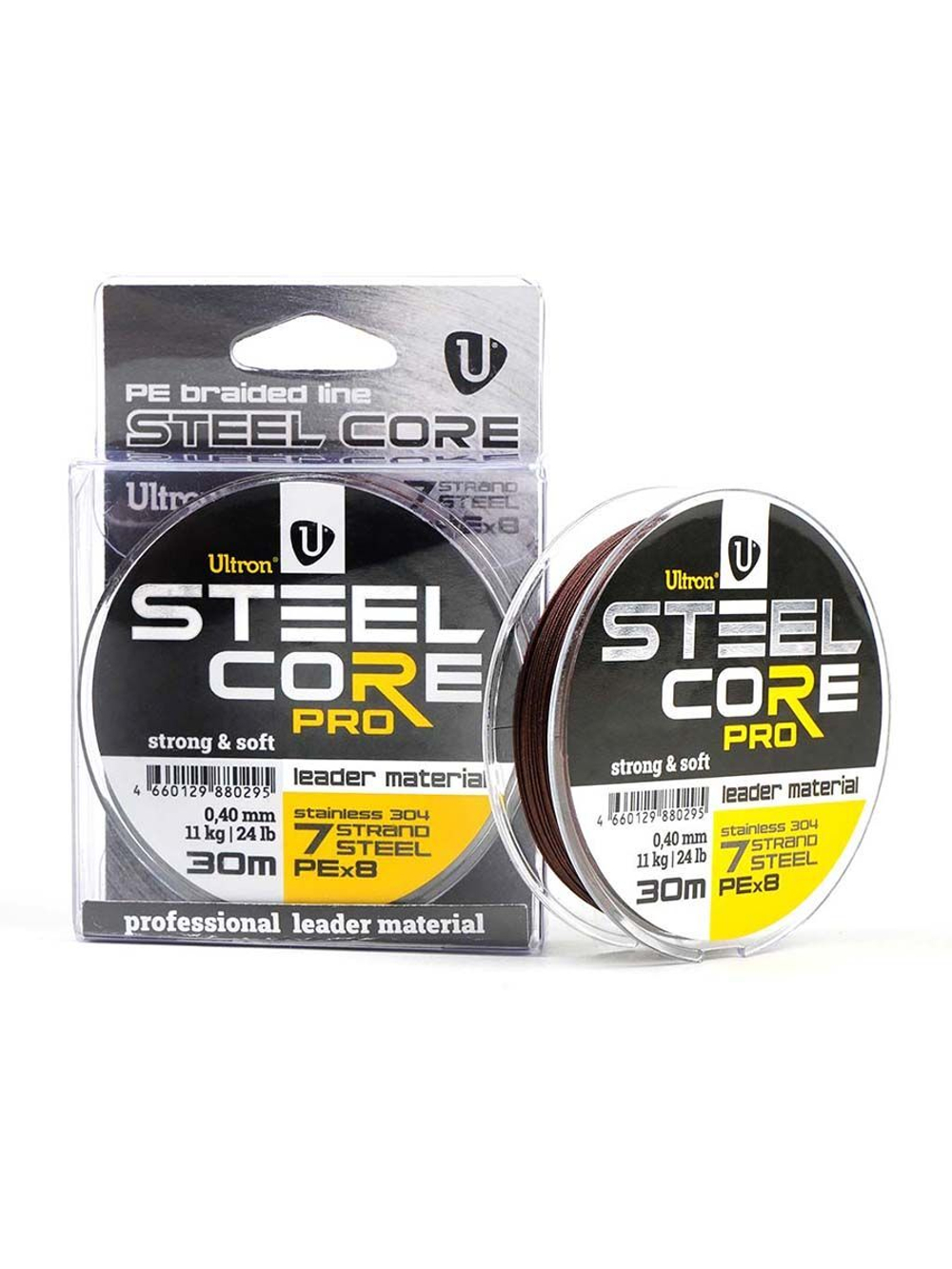 Поводковый материал STEEL CORE Pro 0,45 мм, 13 кг, 30 м