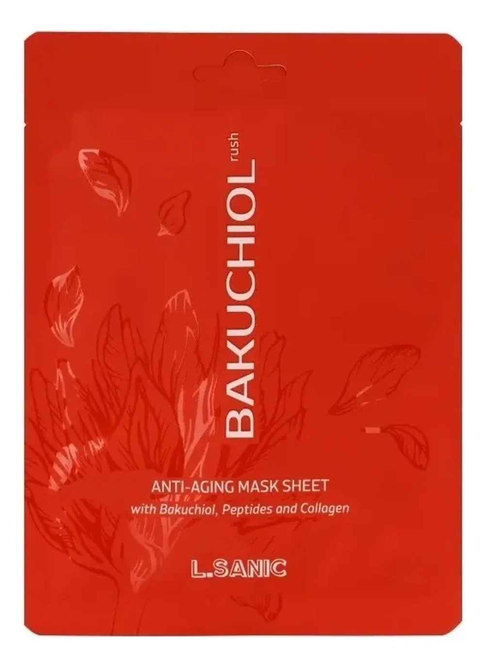 Тканевая маска антивозростная с бакучиолом L.SANIC Bakuchiol Rush Anti-Aging Mask Sheet