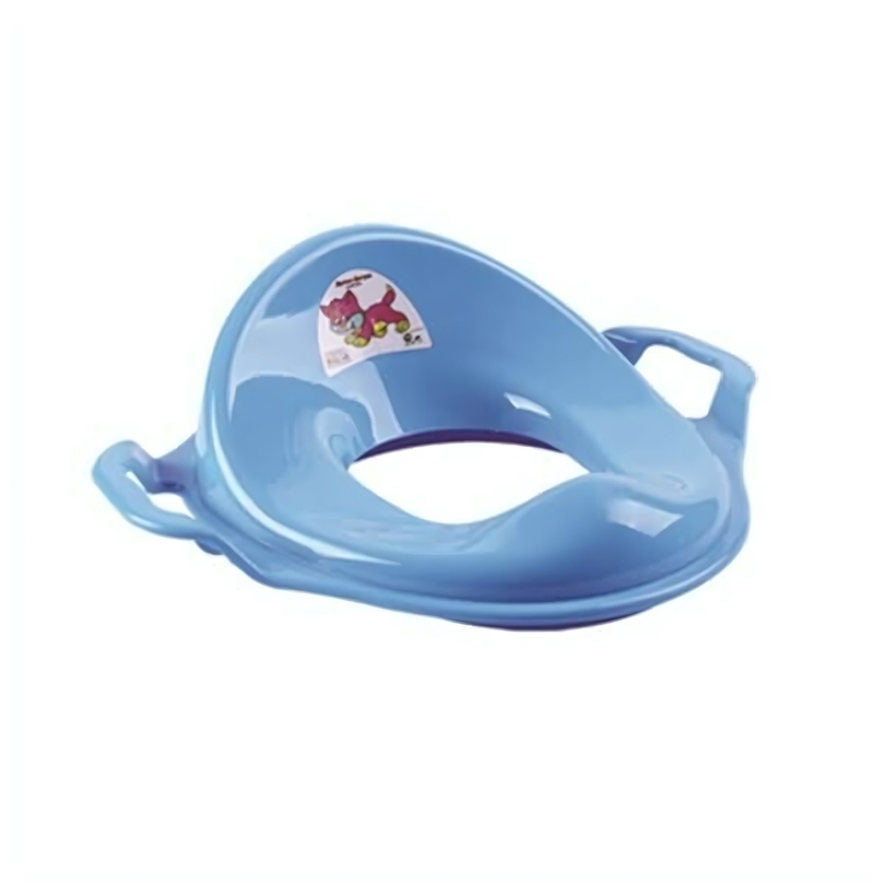 Накладка детская на унитаз (адаптер) с ручками голубой