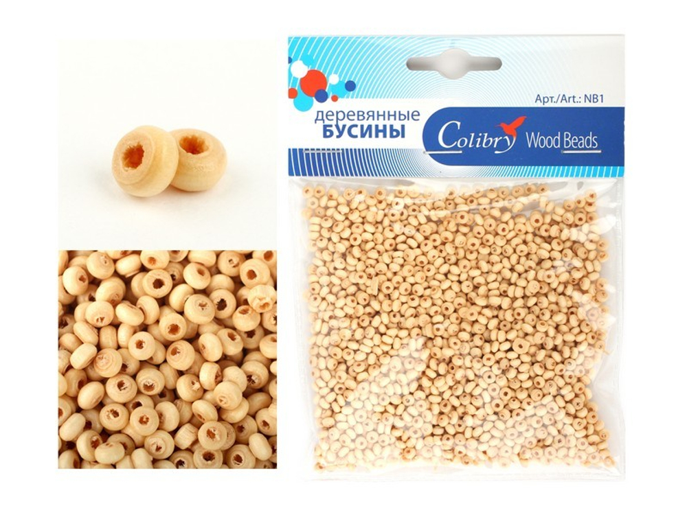Деревянные бусины-NB-1-09-Colibry