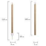 Набор свечей для торта 12 шт., 10 см, с держ., золотой металлик, ЗОЛОТАЯ СКАЗКА, в блистере, 591452