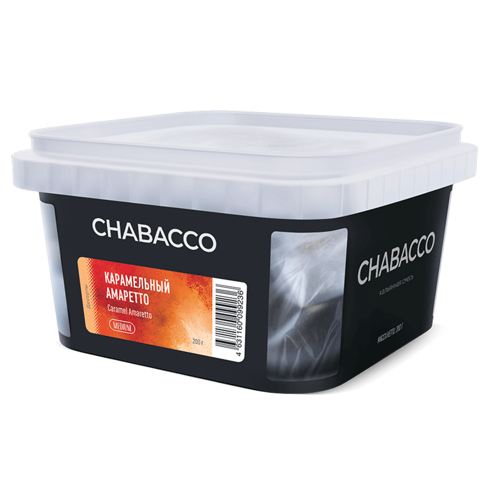 Бестабачная смесь для кальяна Chabacco Medium Caramel Amaretto (Карамельный амаретто) 200 гр.