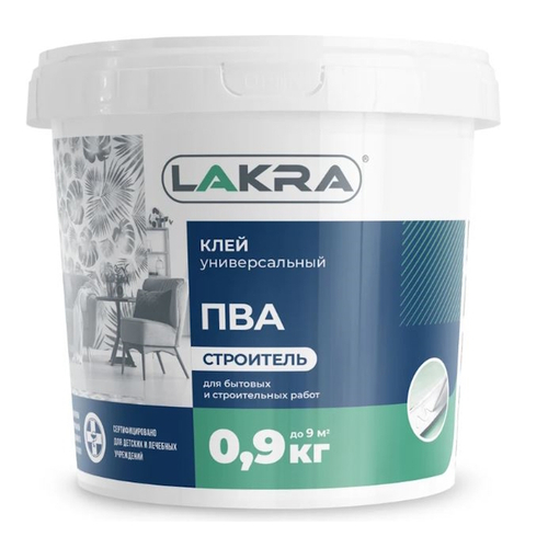 Клей ПВА строит.-универ.  0,9кг (Лакра)