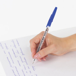 Ручка шариковая STAFF "C-51", СИНЯЯ, корпус прозрачный, узел 1 мм, линия письма 0,7 мм