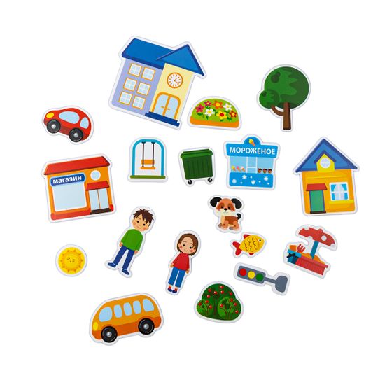 Пластик на липучках "Городок" (конверт А4)