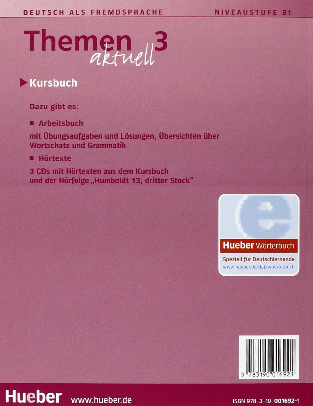 Themen aktuell 3 Zertifikatsband Kursbuch und Arbeitsbuch+CD Audio(2) Paket