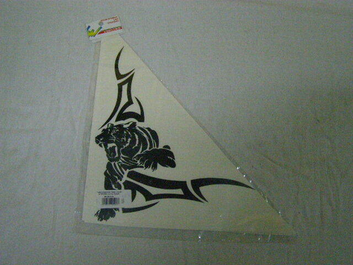 Наклейка уголки на форточку  Тигр с лапой  (2*300х300) плоттер черный (A-STICKER)