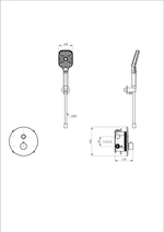 Смеситель для душа с термостатом встраиваемый WONZON & WOGHAND, Белый матовый (WW-D1017-A-MW)