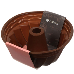 Форма для выпечки силикон, 23.5х10.5 см, кругл, шок, Daniks, Savory, Y4-4963