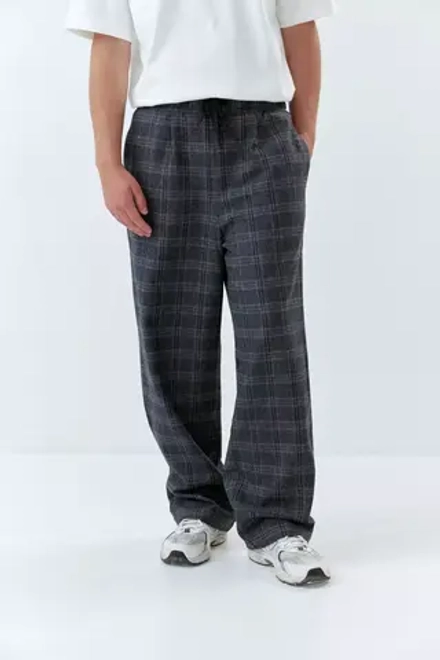 Брюки мужские из шерсти в клетку