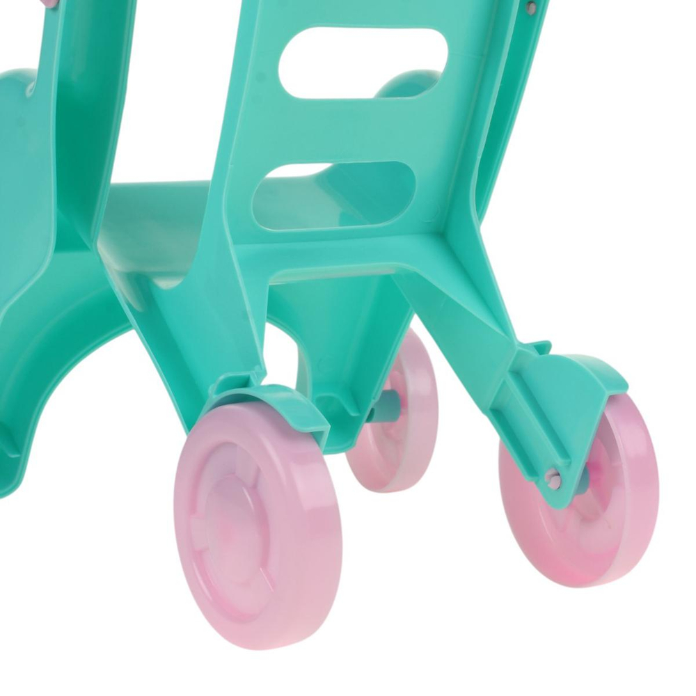 Коляска пластмассовая, бирюзовая RRB-113 (32*28*48 см)