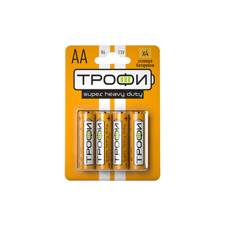 Батарейки Трофи R6-4BL SUPER HEAVY DUTY Zinc