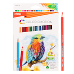 Карандаши цветные Deli "Color Emotion", 18 цветов, дерево, картон