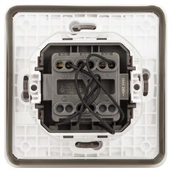 Выключатель ЭРА Эксперт 11-1525-01 двойной с подсветкой IP55 10АХ-250В СУ белый