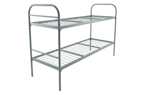 Кровать металлическая двухъярусная "Бюджет + 2", 70х190 см, сетка 100х100, 2 перемычки