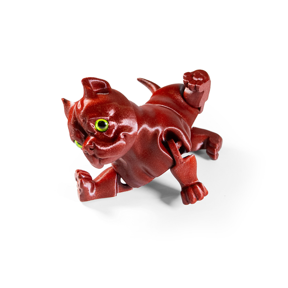 Подвижный американский бульдог, игрушка антистресс, бордовый