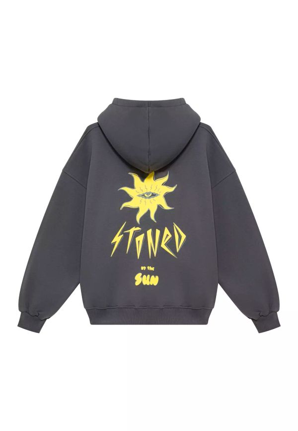 Худи Оверсайз Stoned Sun серый - фото 2