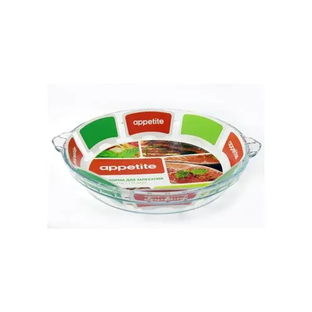 Форма стеклянная круглая 22см,25л с ручкой ТМ Appetite