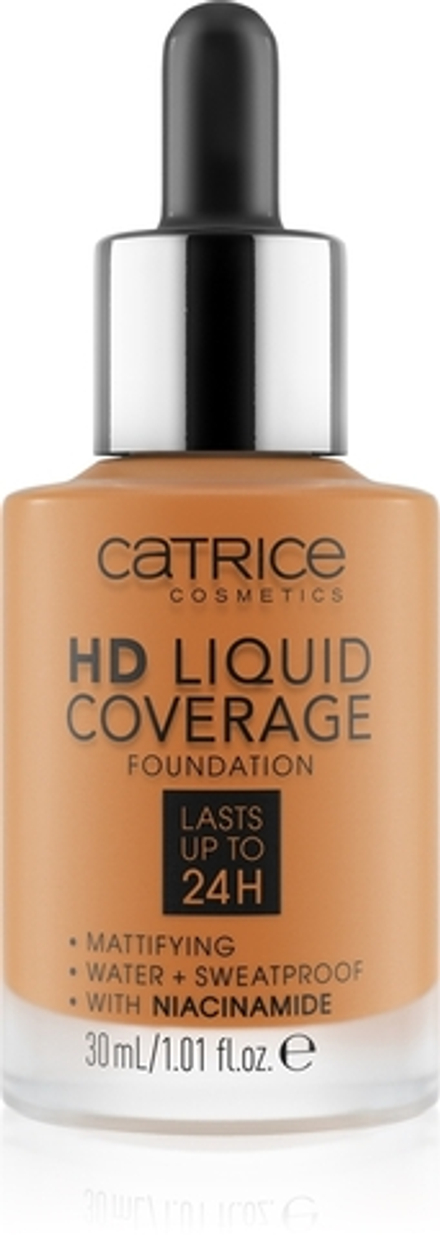 Catrice HD Liquid Coverage Foundation - Жидкая водостойкая тональная основа с матовым финишем, 30 ml