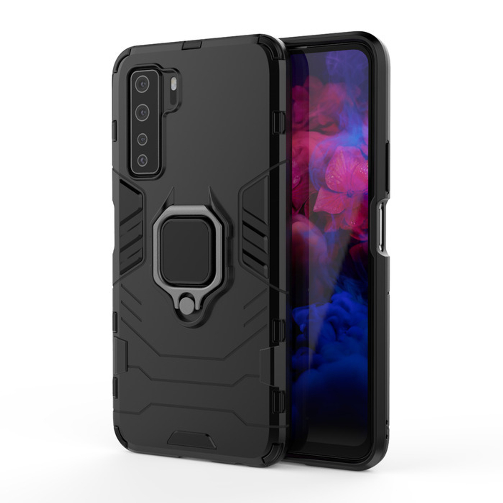 Противоударный чехол с кольцом Panther Case для Honor 30 / Huawei P40 Lite 5G / Nova 7 SE