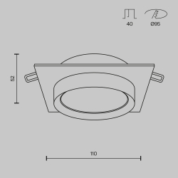 Встраиваемый светильник Maytoni Technical DL086-GX53-SQ-W