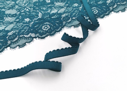 _Отделочная резинка с фестонами, ОПТ, 12мм, сосна, (OTR641/12-1382), уп