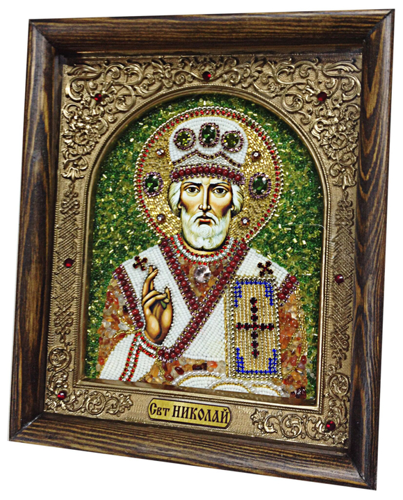 Икона Николай Чудотворец бисер