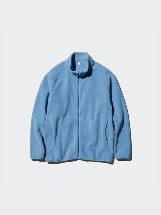 UNIQLO Флисовая куртка на молнии, светло-синий