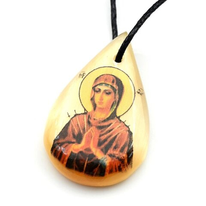 Оберег из селенита, кулон "Семистрельная", 27*40 мм