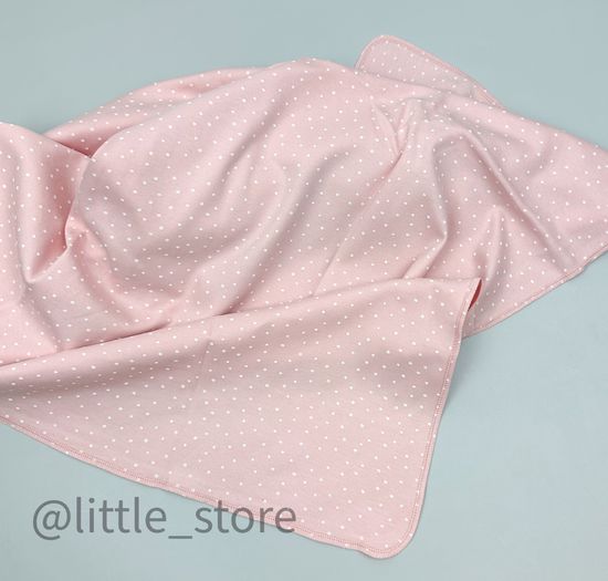Пеленка хлопковая, Горошки на розовом жемчуге