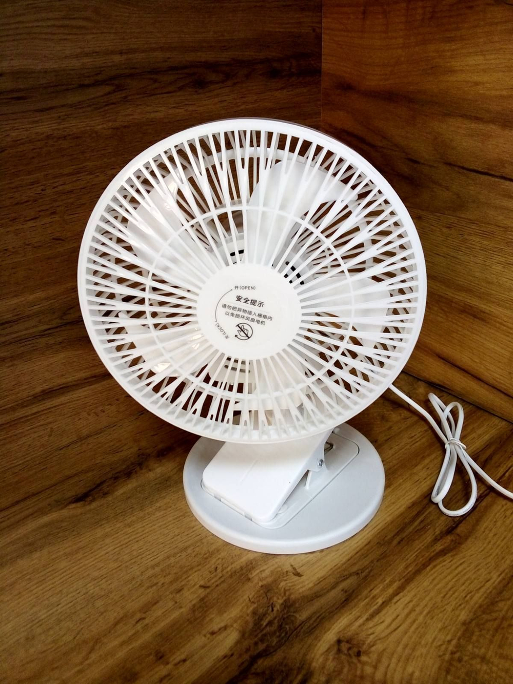 Вентилятор 5-лопастной на прищепке + основание