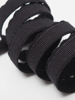 Резинка отделочная черная ажурная ширина 11 мм с учетом фестона