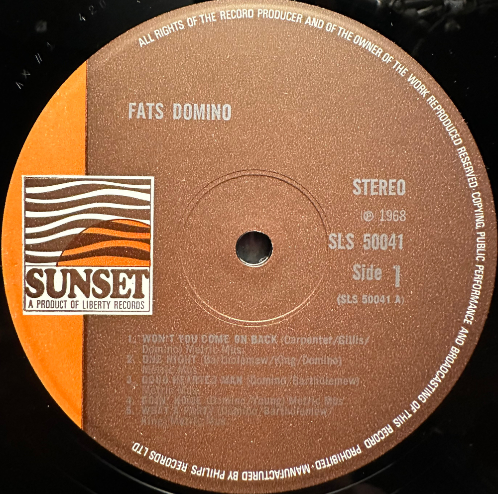 Fats Domino - Fats Domino (Англия 1968г.)