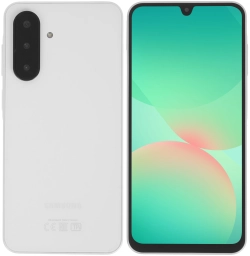 Смартфон Samsung SM-A266B Galaxy A26 5G 256Gb 8Gb белый моноблок 3G 4G 2Sim 6.7" 1080x2340 Android 15 50Mpix 802.11 a/b/g/n/ac NFC GPS GSM900/1800 GSM1900 Protect microSD max2048Gb