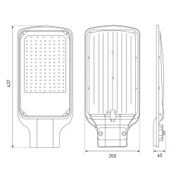 Светильник уличный светодиодный ЭРА SPP-504-0-50K-100 100Вт 5000К IP65 КСС Д