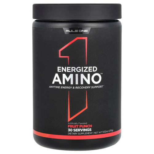 Rule One Proteins, Energized Amino, фруктовый пунш, 270 г (9,52 унции)