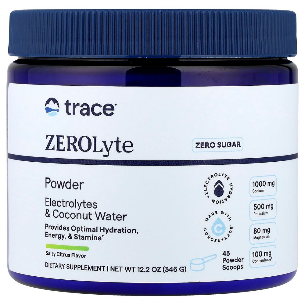 Trace, ZEROLyte в порошке, соленый цитрус, 346 г (12,2 унции)