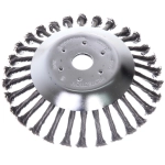 Щетка круглая для триммера из стальной проволоки диаметр 200мм, посадочное 25.4мм