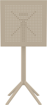 Стол пластиковый барный складной Siesta Contract Sky Folding Bar Table 60, бежевый