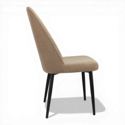 Стул "Лотос" (арт. 327), велюр Бренди В06 карамель, ножки черные