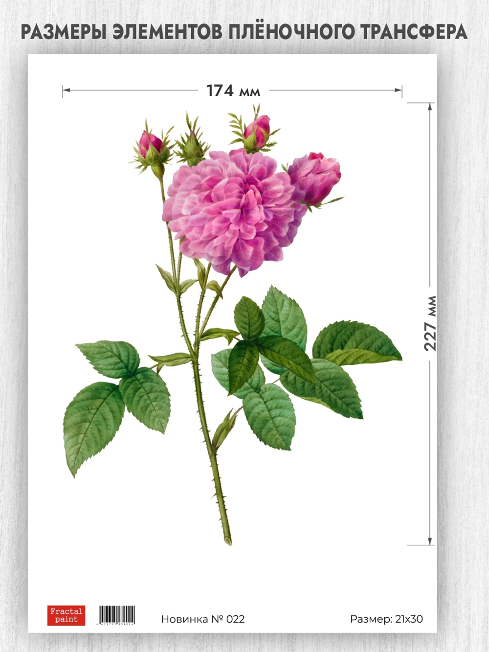 Трансфер для декупажа переводной рисунок для поверхностей новинка 022